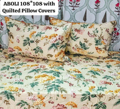 Pure cotton super king size bedsheet with 2 pillow covers