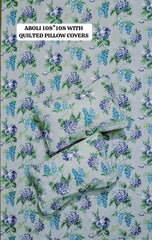 Pure cotton super king size bedsheet with 2 pillow covers