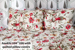 Pure cotton super king size bedsheet with 2 pillow covers