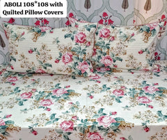 Pure cotton super king size bedsheet with 2 pillow covers