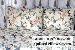 Pure cotton super king size bedsheet with 2 pillow covers