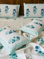 HANDBLOCK JAIPURI PRINTED 6 PCS COMFORTER SET