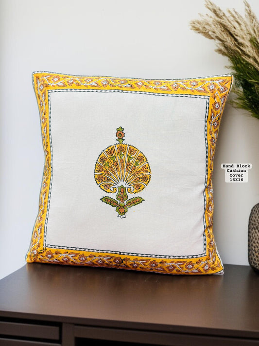 Handblock cushion covers 16x16