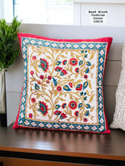 Handblock cushion covers 16x16