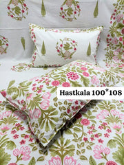 King Size Handlook Bedsheets with 2 Pillow Covers
