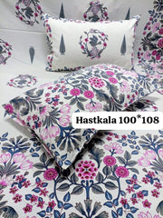 King Size Handlook Bedsheets with 2 Pillow Covers