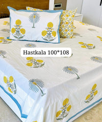 King Size Handlook Bedsheets with 2 Pillow Covers