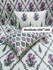 King Size Handlook Bedsheets with 2 Pillow Covers