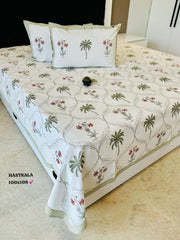 King Size Handlook Bedsheets with 2 Pillow Covers