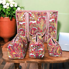 The quilted Tote bag and Pouches combo set