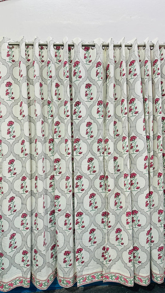 HANDBLOCK DOOR CURTAINS 7 Ft