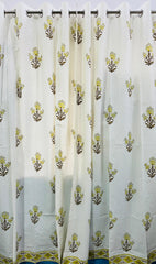 HANDBLOCK DOOR CURTAINS 7 Ft