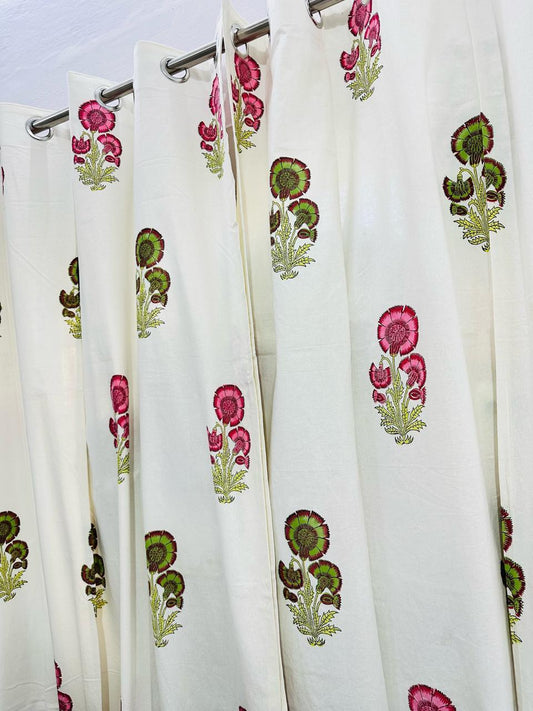 Handblock Curtain 9 feet