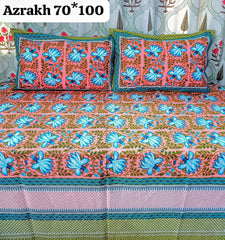 Deewan size bedsheet with 2 pillow covers