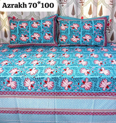 Deewan size bedsheet with 2 pillow covers