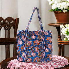 HANDMADE QUILTED TOTE BAG With Free utility pouch 1-Peice FREE-FREE -FREE