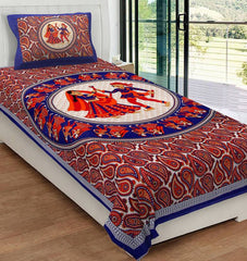 Single bed bedsheet with 1 pillow cover