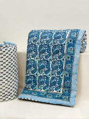 PREMIUM JAIPURI HAND BLOCK DOUBLE BED HAND QUILT ( RAZAI ) 90X108