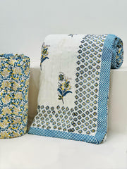PREMIUM JAIPURI HAND BLOCK DOUBLE BED HAND QUILT ( RAZAI ) 90X108
