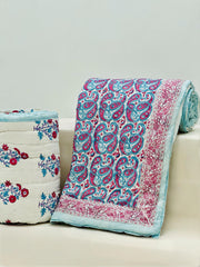 PREMIUM JAIPURI HAND BLOCK DOUBLE BED HAND QUILT ( RAZAI ) 90X108