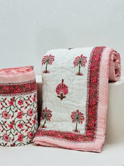 PREMIUM JAIPURI HAND BLOCK DOUBLE BED HAND QUILT ( RAZAI ) 90X108