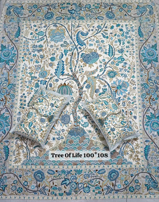 King Size Pure Cotton Bedsheets with 2 Pillow Covers