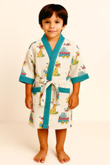 LAUNCHING Handblock Kids Bathrobe