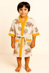 LAUNCHING Handblock Kids Bathrobe