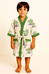 LAUNCHING Handblock Kids Bathrobe