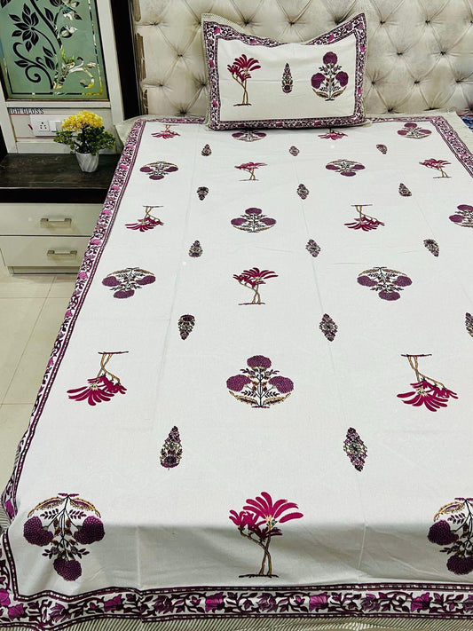 Jaipuri Printed Single Bedsheet