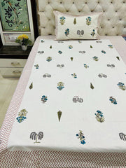 Jaipuri Printed Single Bedsheet