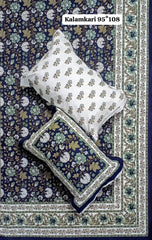 King Size Pure Cotton Bedsheets with 2 Pillow Covers