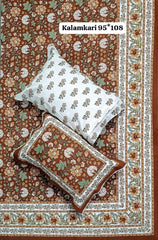 King Size Pure Cotton Bedsheets with 2 Pillow Covers