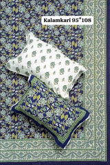 King Size Pure Cotton Bedsheets with 2 Pillow Covers