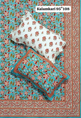 King Size Pure Cotton Bedsheets with 2 Pillow Covers