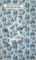 Pure cotton super king size bedsheet with 2 pillow covers