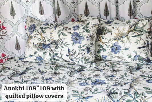 Pure cotton super king size bedsheet with 2 pillow covers