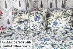 Pure cotton super king size bedsheet with 2 pillow covers