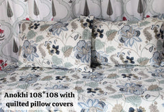 Pure cotton super king size bedsheet with 2 pillow covers