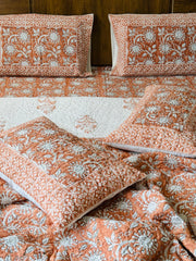 HANDBLOCK JAIPURI PRINTED 6 PCS COMFORTER SET
