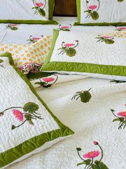 HANDBLOCK JAIPURI PRINTED 6 PCS COMFORTER SET