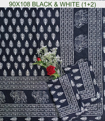 Queen size bedsheets with 2 pillow covers