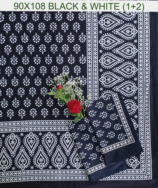 Queen size bedsheets with 2 pillow covers