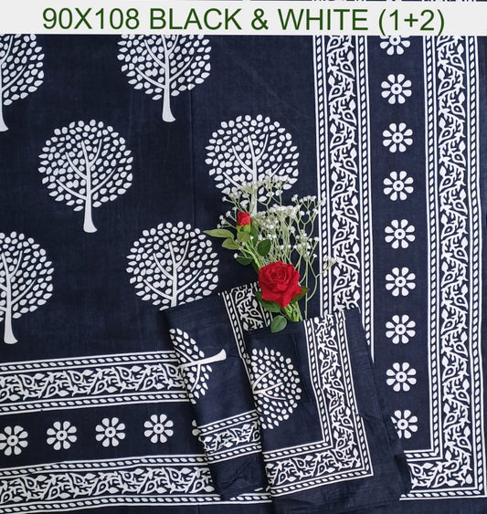 Queen size bedsheets with 2 pillow covers