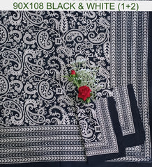 Queen size bedsheets with 2 pillow covers