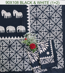 Queen size bedsheets with 2 pillow covers