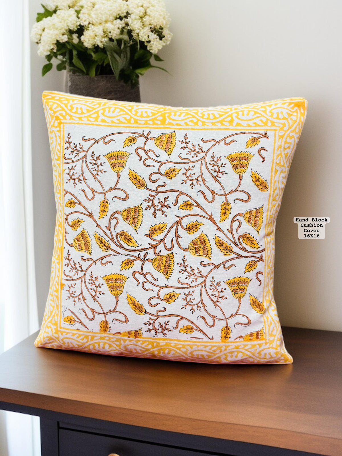 Handblock cushion covers 16x16