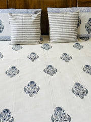 Launching New Handblock king size Bedsheet with 2 Pillow Cover & 2 Cushion Covers