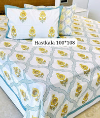 King Size Handlook Bedsheets with 2 Pillow Covers