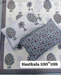 King Size Handlook Bedsheets with 2 Pillow Covers